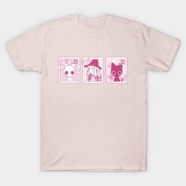 Rain Sugars Coffee Stamps T-Shirt by MarshmallowPeach